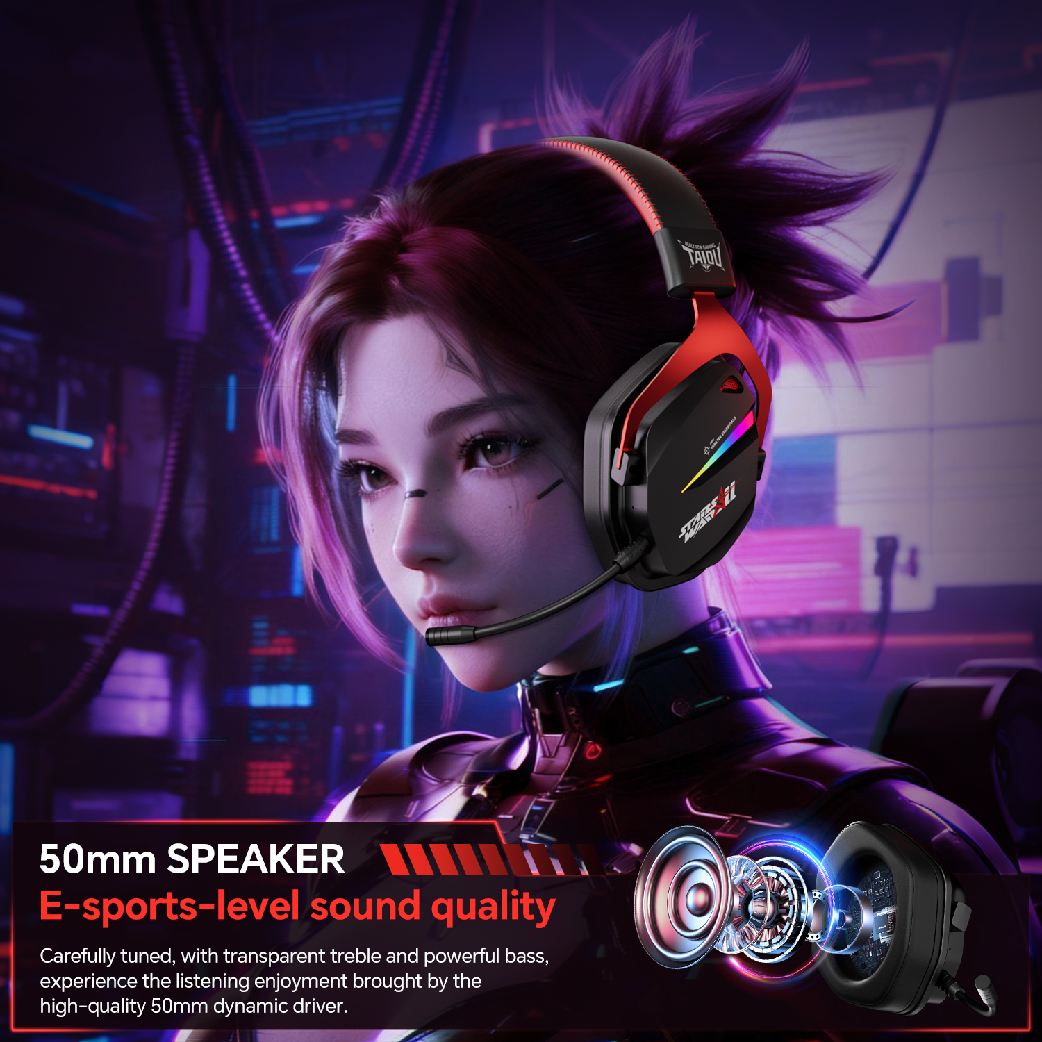 Audio Music Grading - TAIDU THS326 Pro-Grade Esports Gaming Headset
