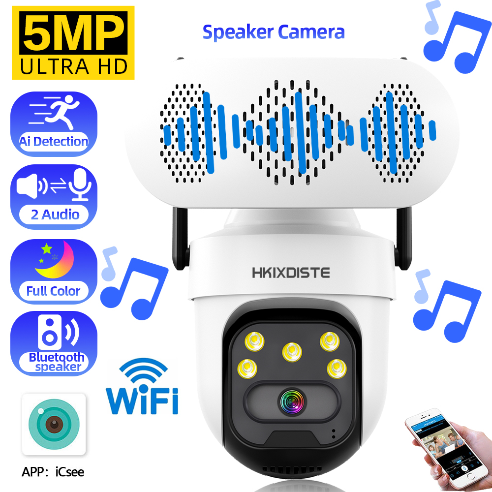 5MP 2K Wireless Wifi CCTV PTZ  - Audiovision Music Player incelemesi ve fiyatı
