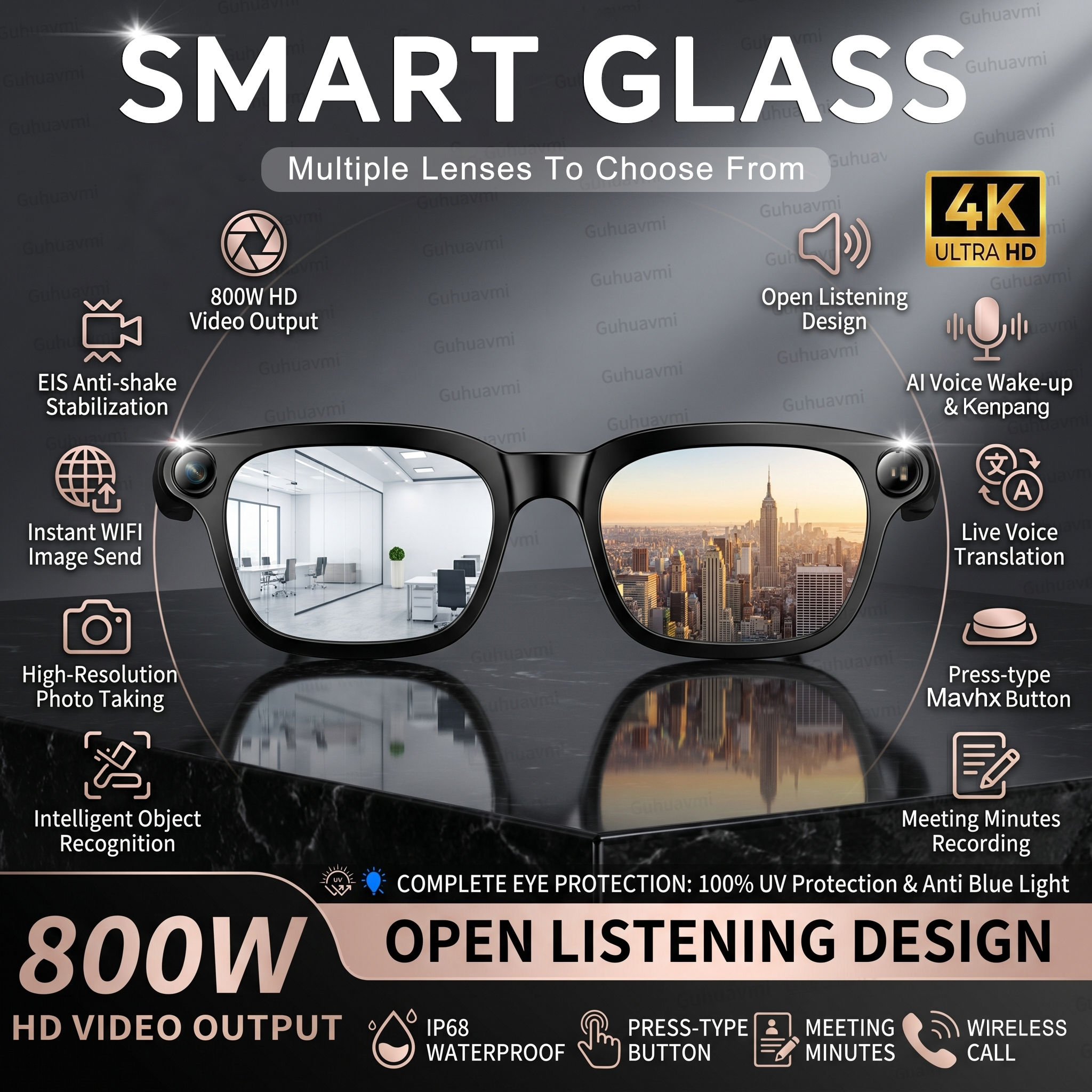 New Smart AI Glasses with 800W - Mix Audio Music incelemesi ve fiyatı
