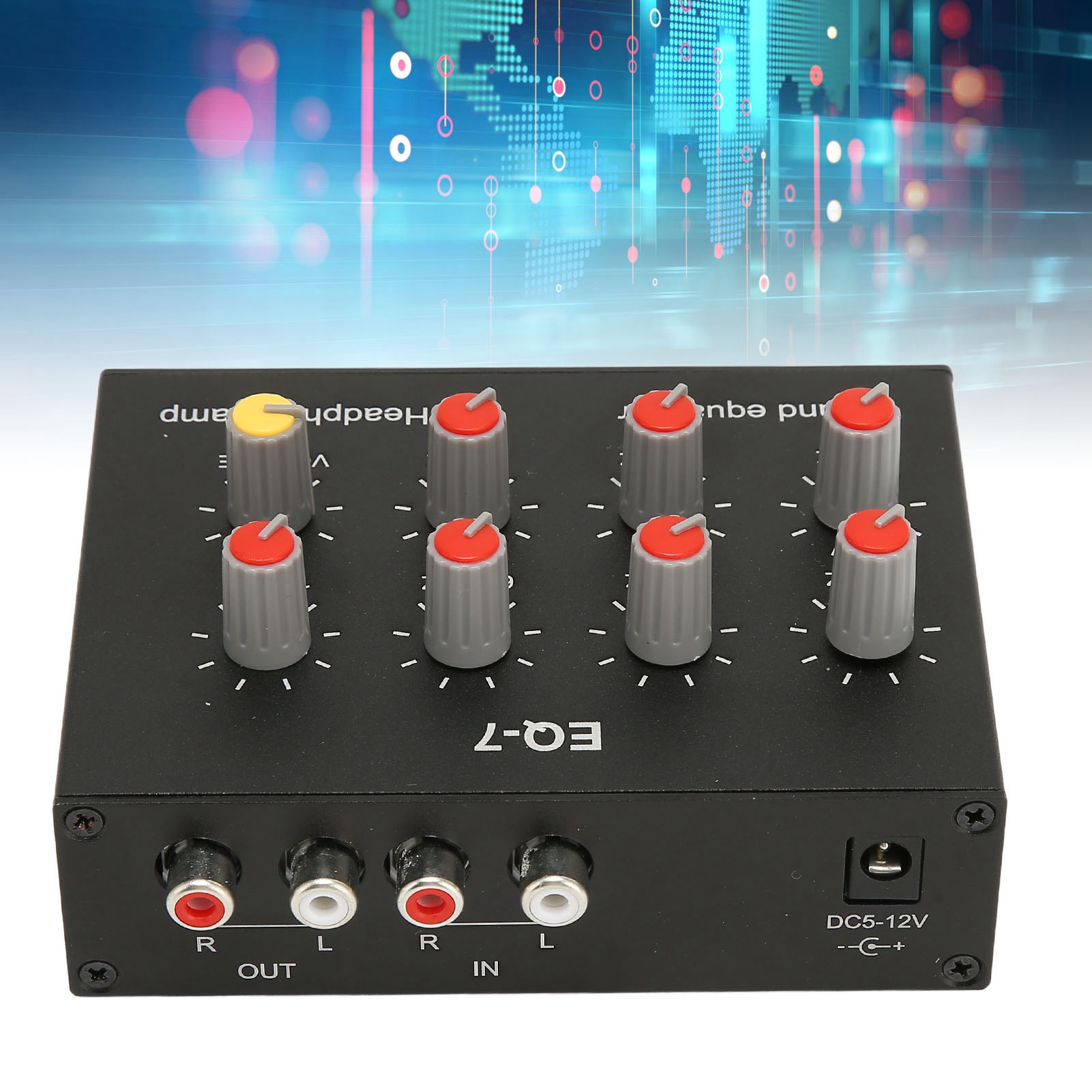 7 Band Sound Equalizer RCA Out - Audio Music Equalizer incelemesi ve fiyatı