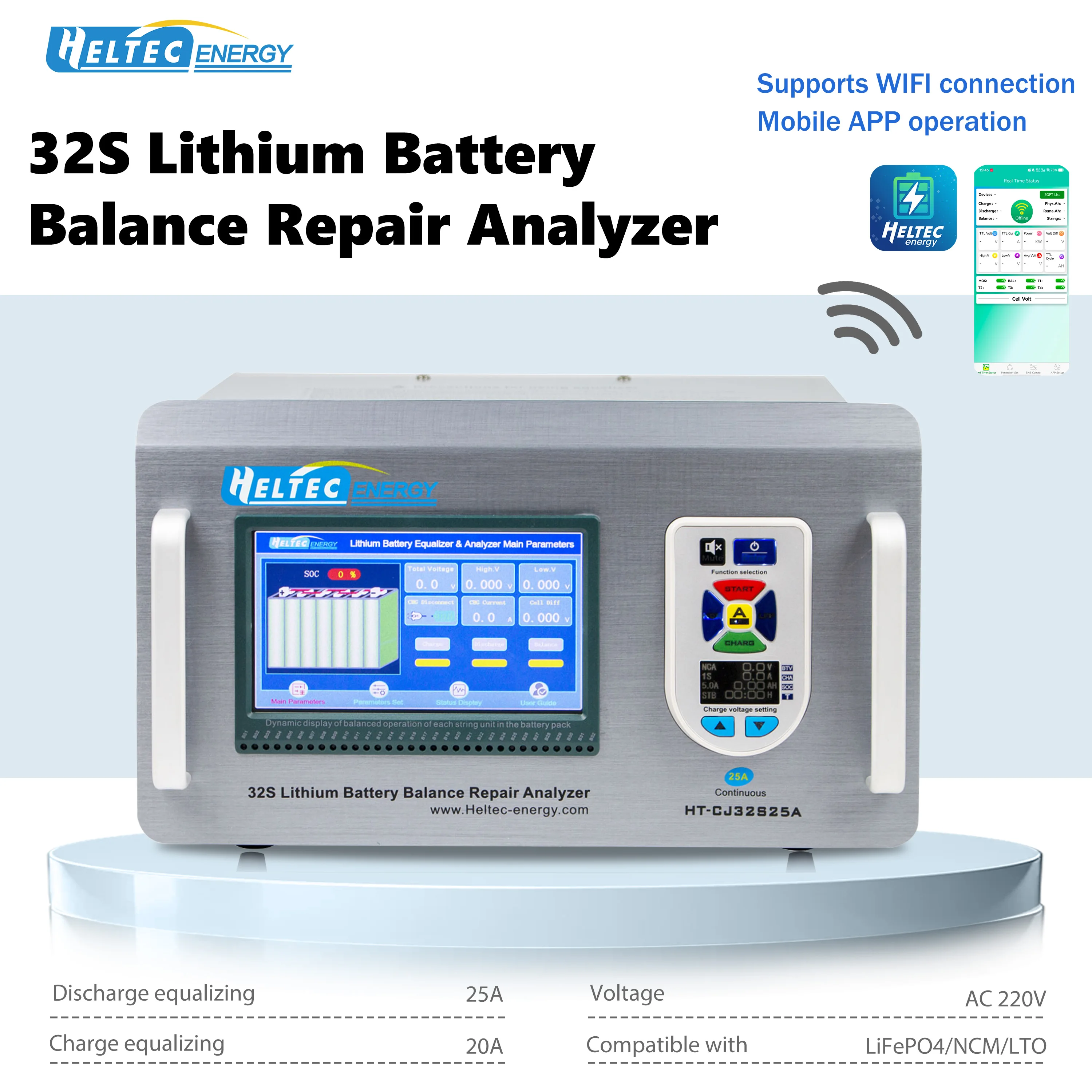 Heltecbms 32S 25A LiFePO4 LTO  - Audio Music Equalizer incelemesi ve fiyatı