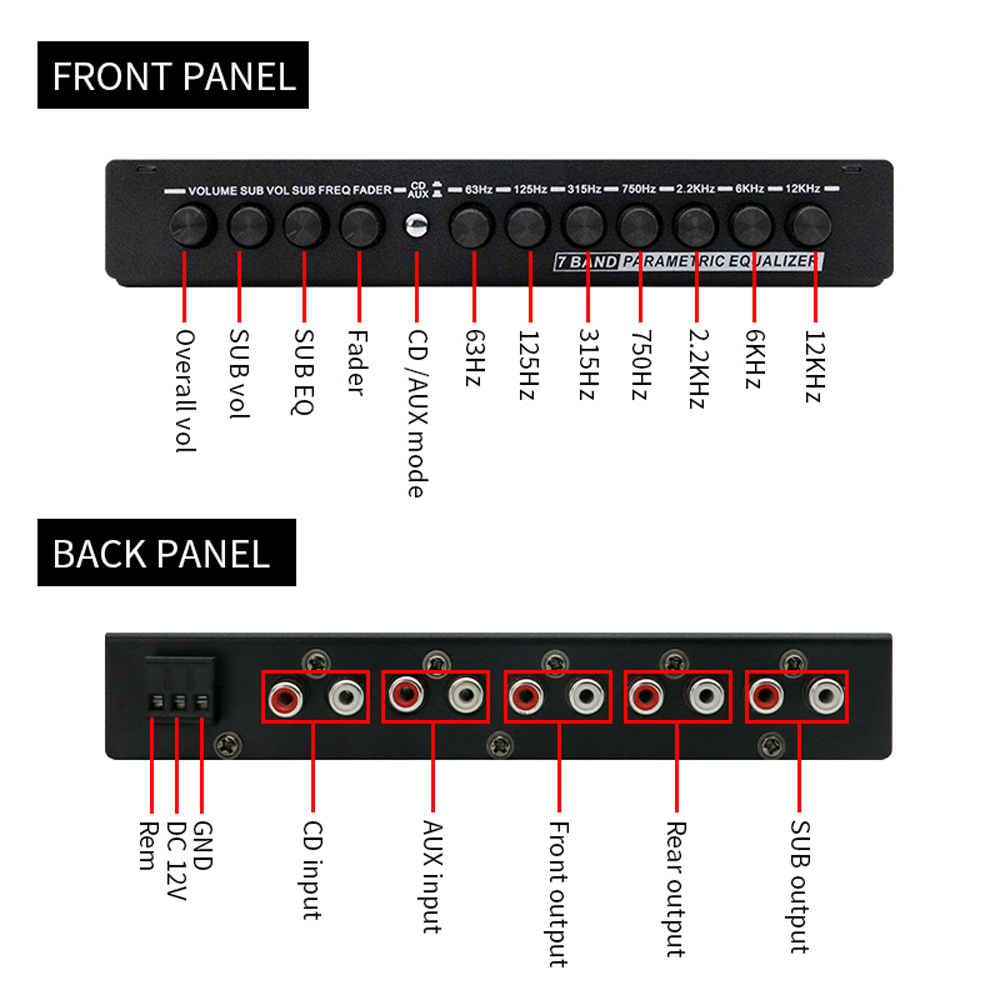 Professional 7 Band Car Equali - Audio Music Equalizer incelemesi ve fiyatı