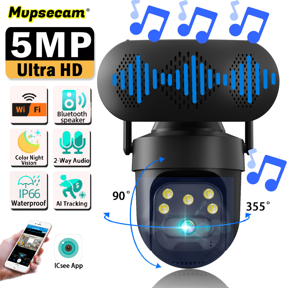 ICSEE 5MP WiFi PTZ IP Camera w - Audiovision Music Player incelemesi ve fiyatı