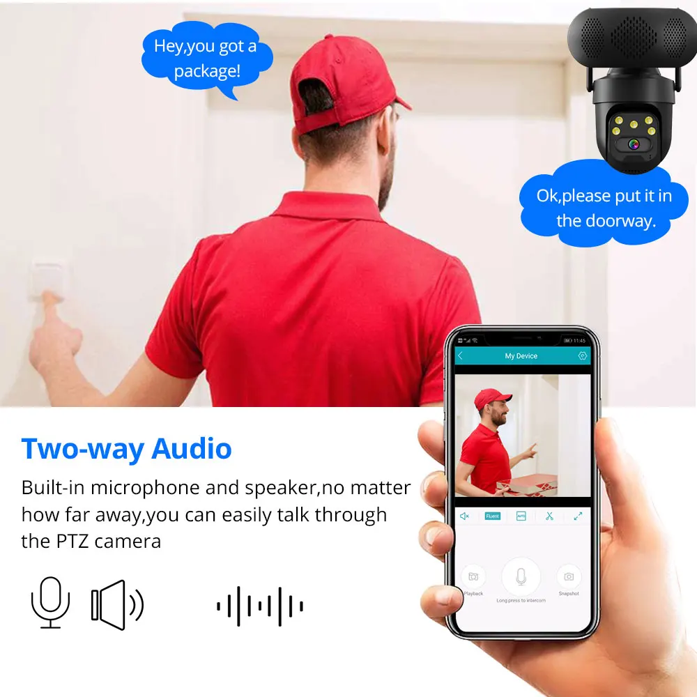 ICSEE 5MP WiFi PTZ IP Camera w - Audiovision Music Player incelemesi ve fiyatı